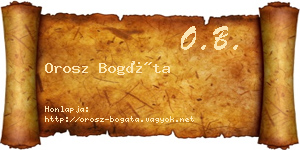 Orosz Bogáta névjegykártya